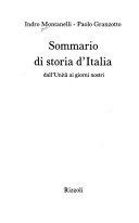 Copertina  Sommario di storia d'Italia : dall'unità ai giorni nostri